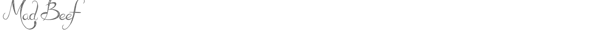 Sample characters Mad Beef Font